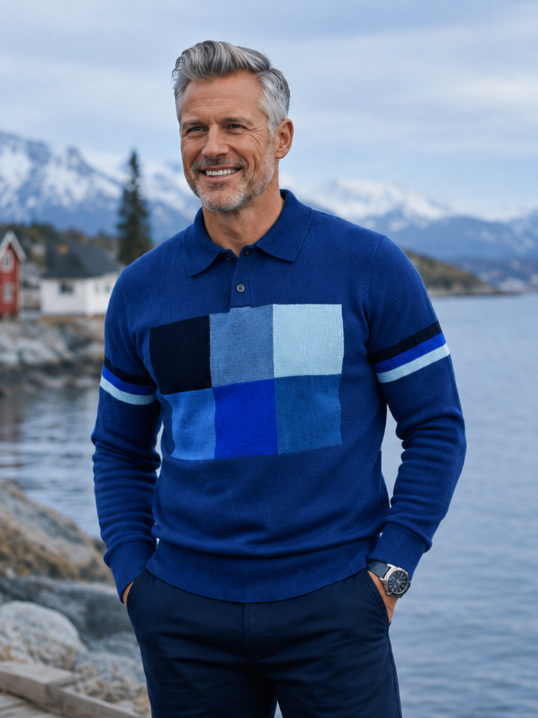 Nordic Six Polo Knit — på norsk kyst med fjord og fjell 10
