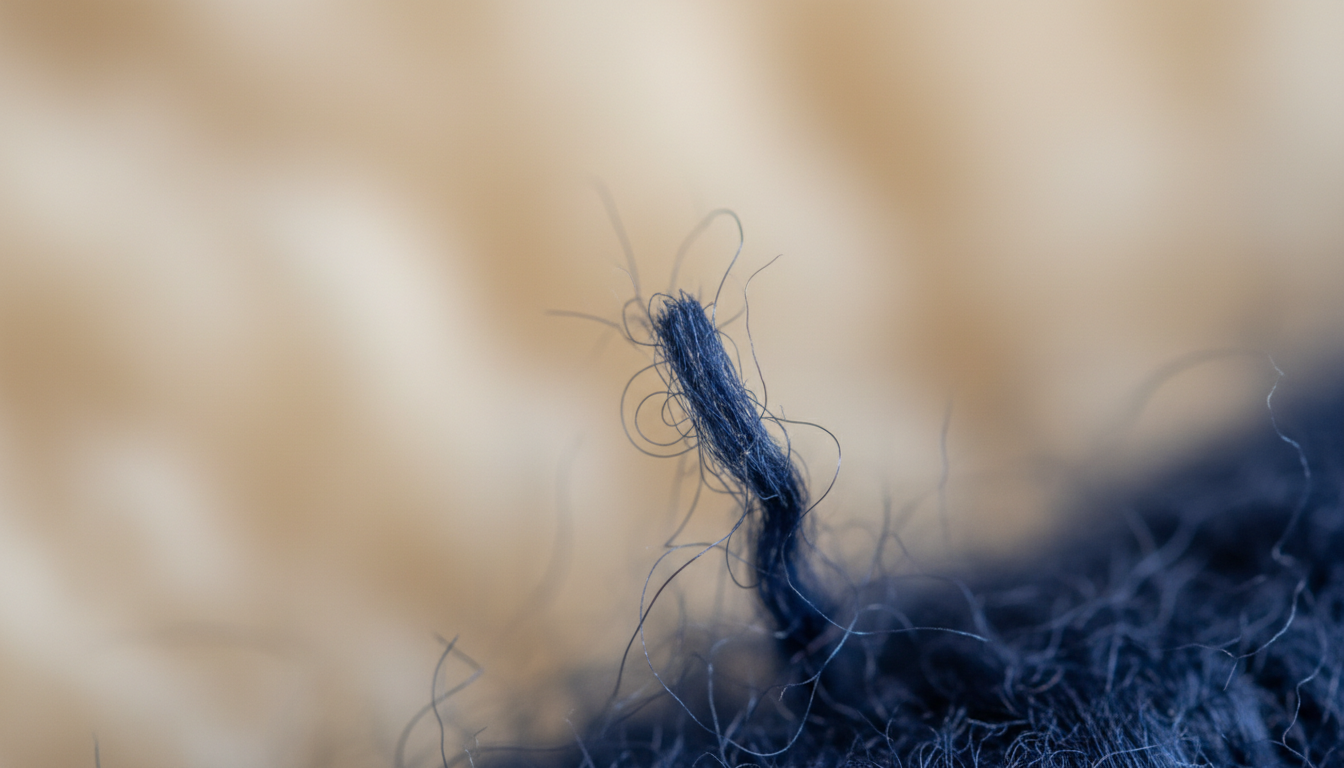 Merinoull fiber nærbilde