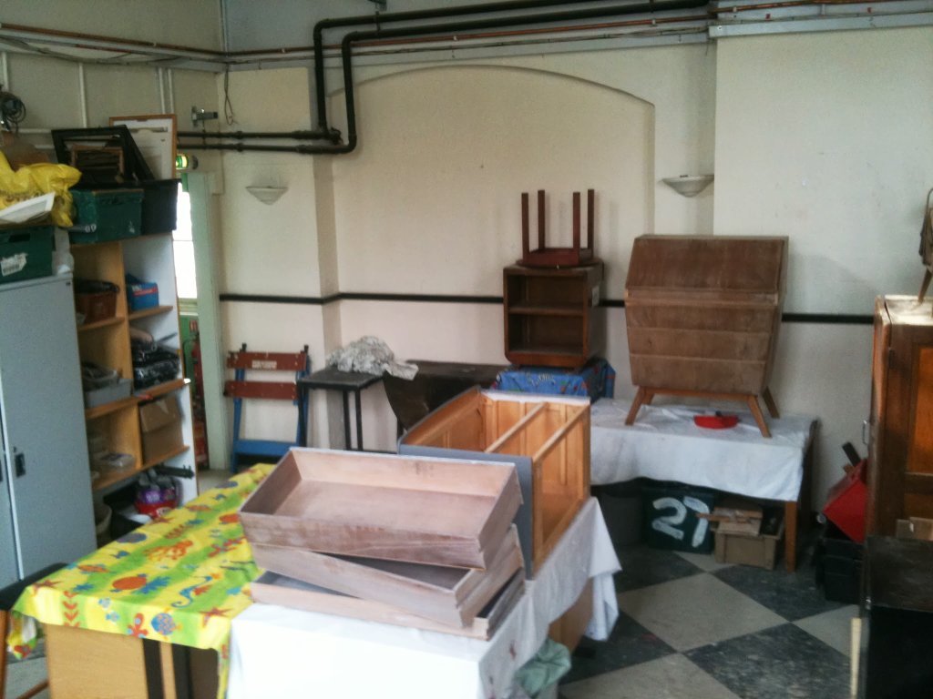 Furniture restoration workshop space at Aspire Oxford