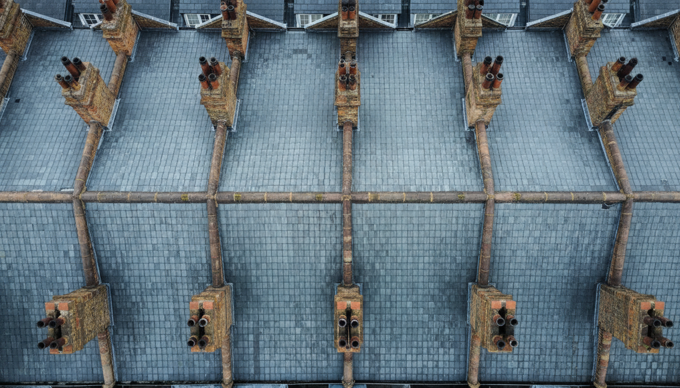 London roof aerial view