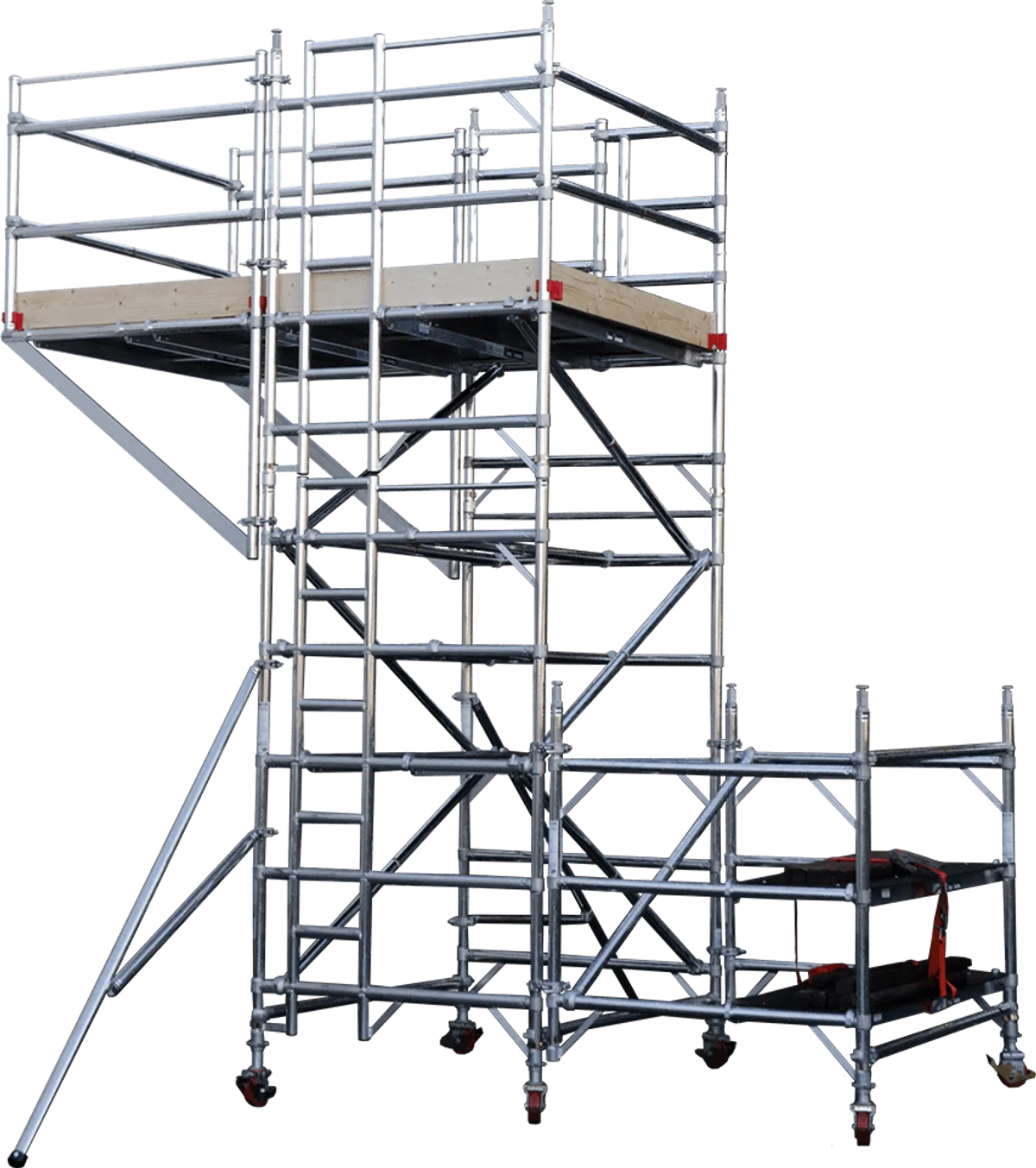 Access scaffold tower for the rooftop installation