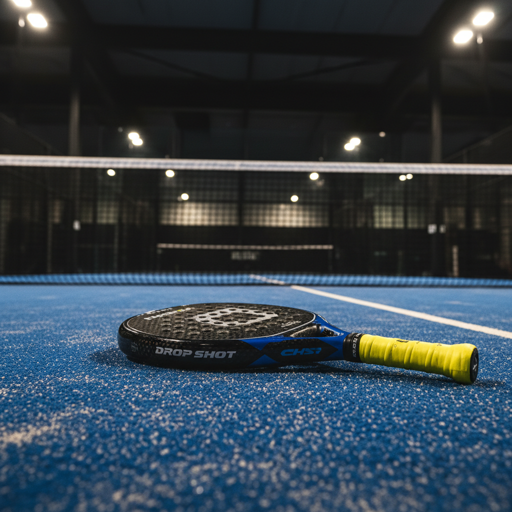 Padel action shot