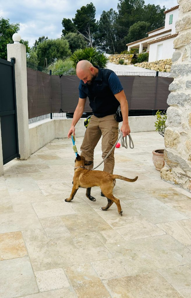 Jonathan avec un chien
