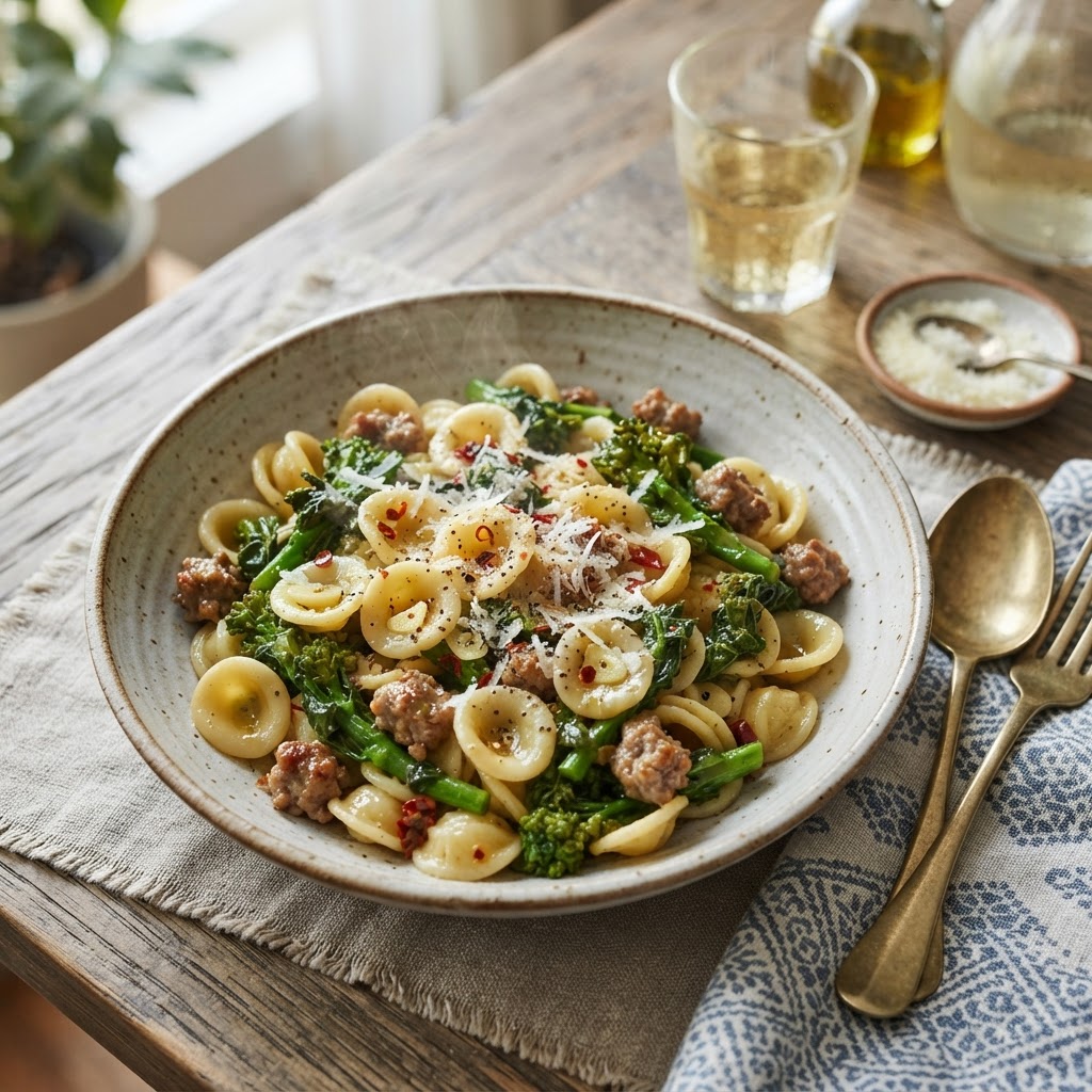 Orecchiette with Sausage and Broccoli Rabe