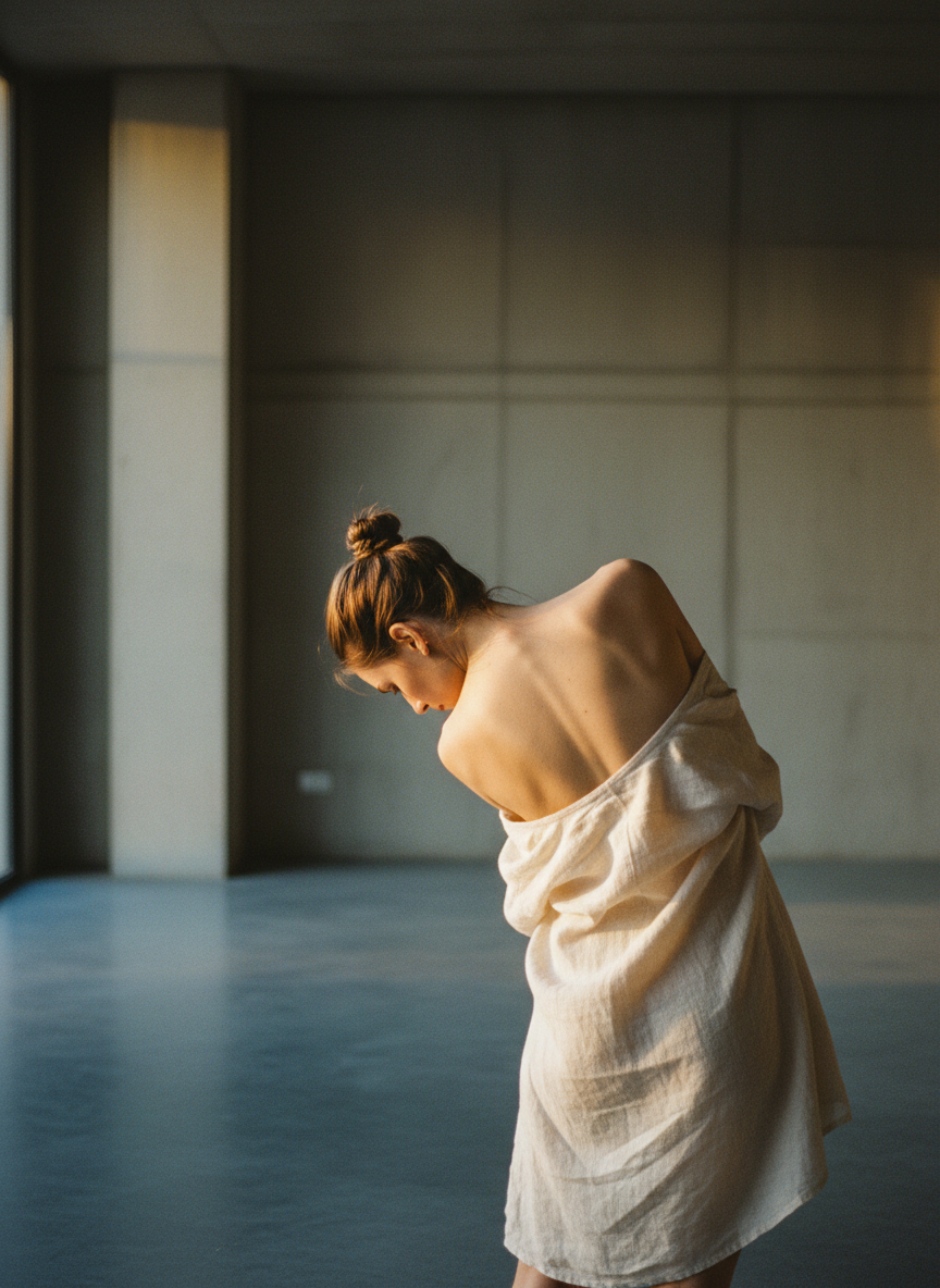 Spine movement in warm light