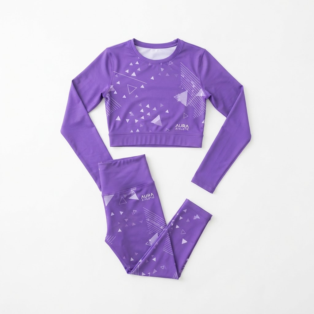 Teen Girl Leggings Two Piece Outfit - Purple