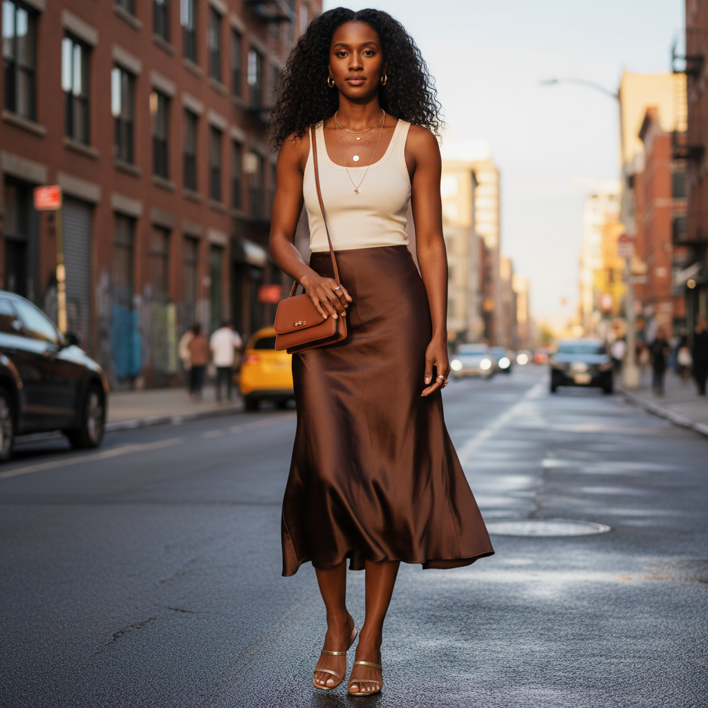 Midi Slip Skirt