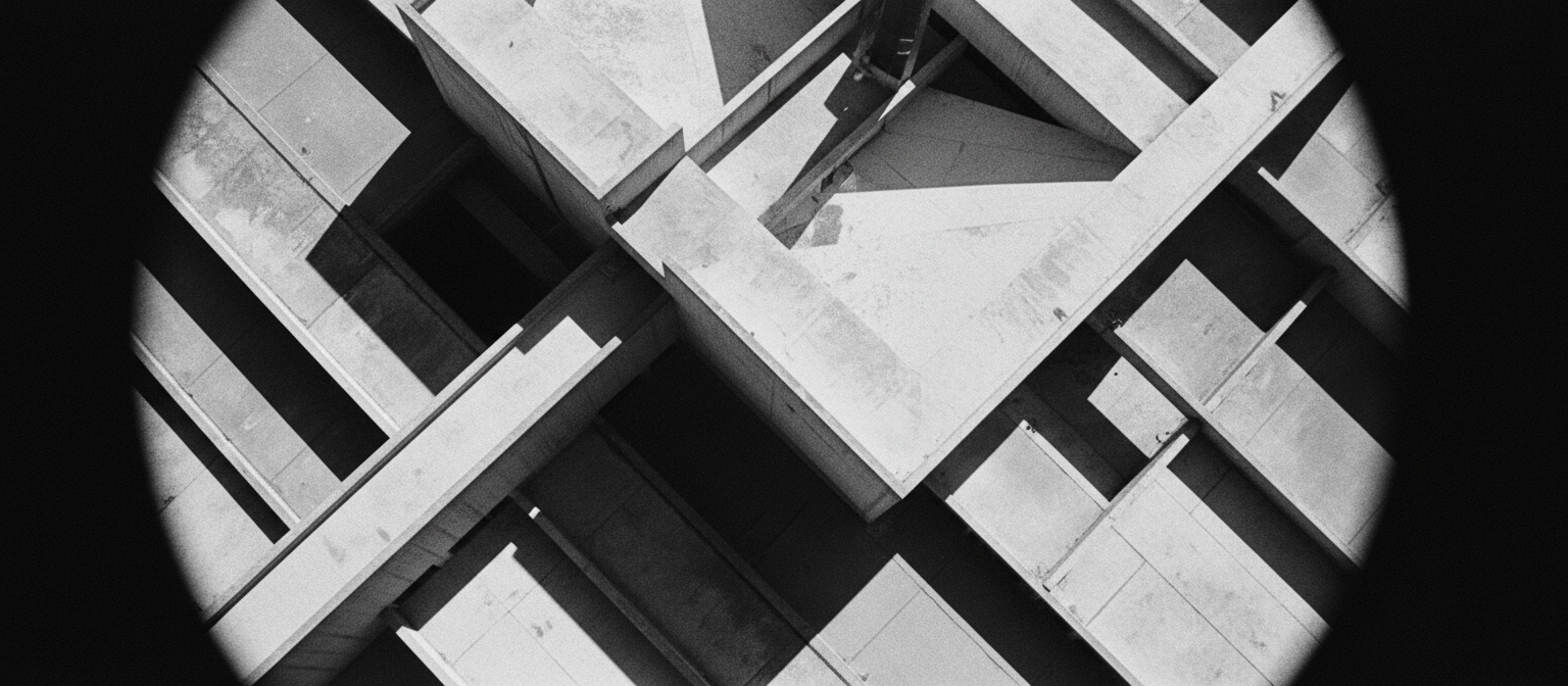 Aerial view of architectural geometry