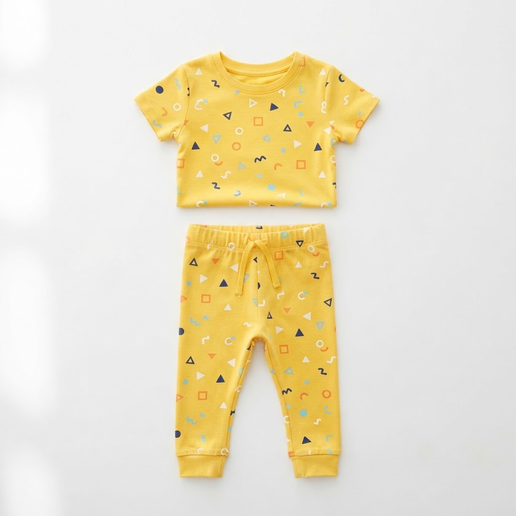 Kids Two-Piece Leggings Set - Yellow