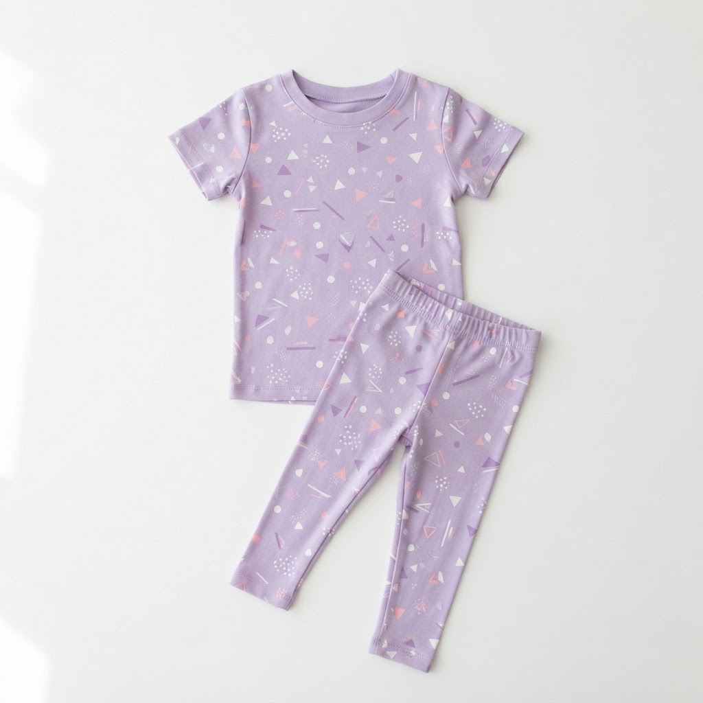 Kids Two-Piece Leggings Set - Lavender