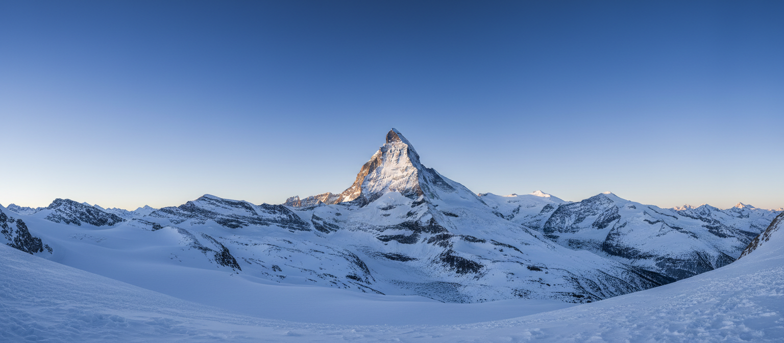 Sommet alpin suisse à l'aube
