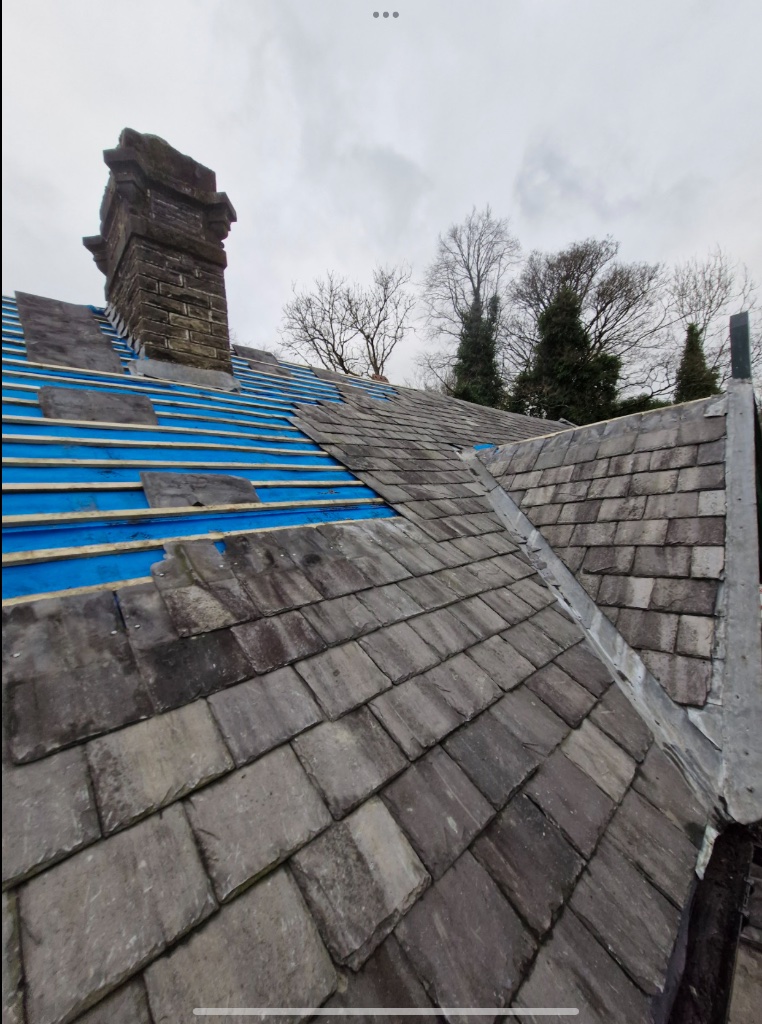 Part Re-Roof with Chimney