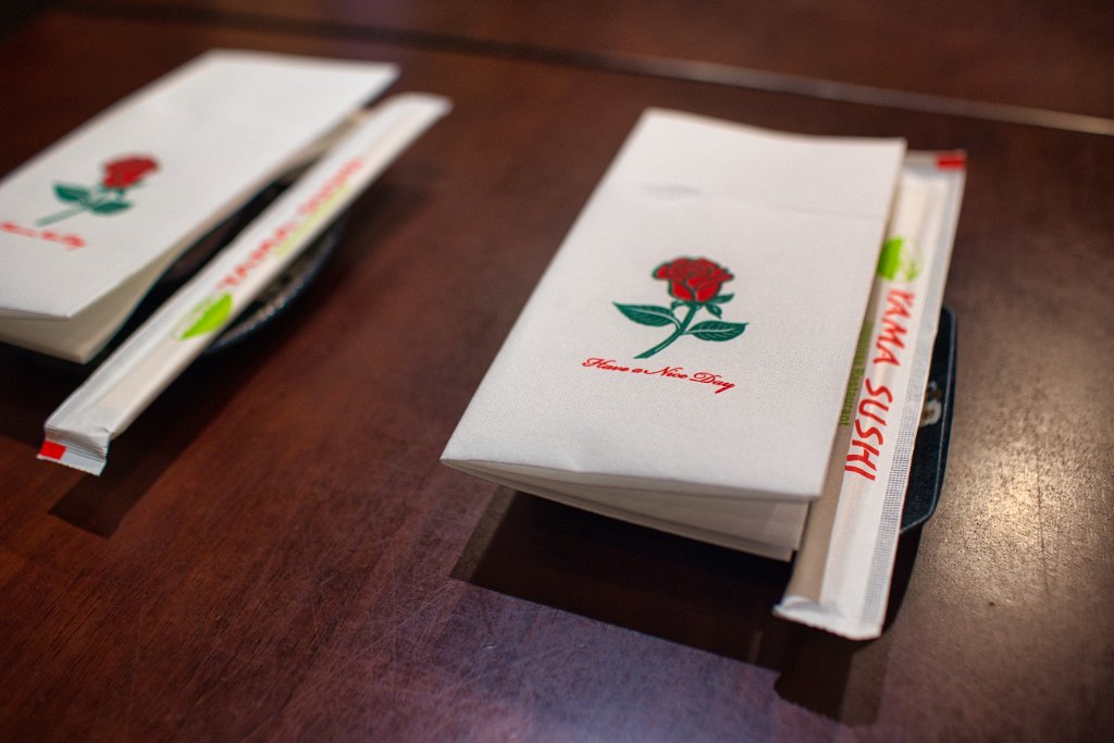 Menu placed on dining table