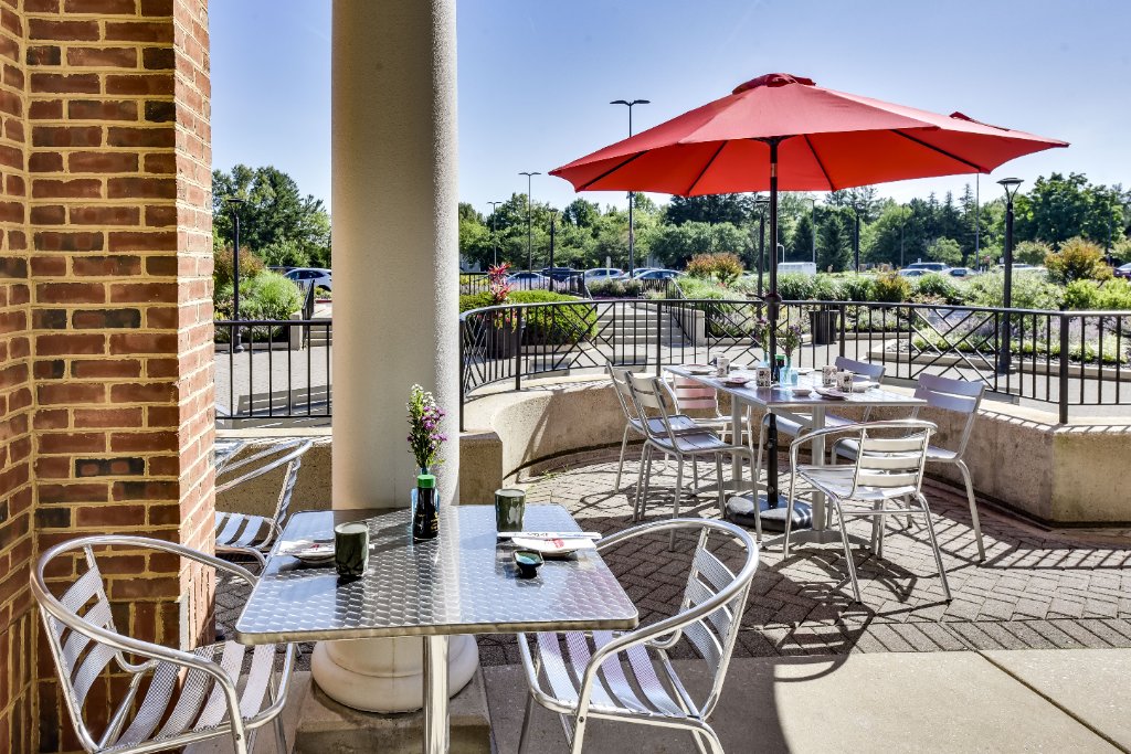 Outdoor patio dining area
