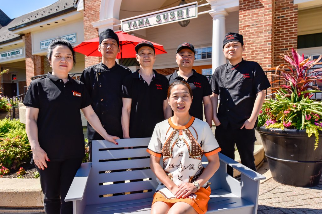 Yama Sushi team photo outside the restaurant
