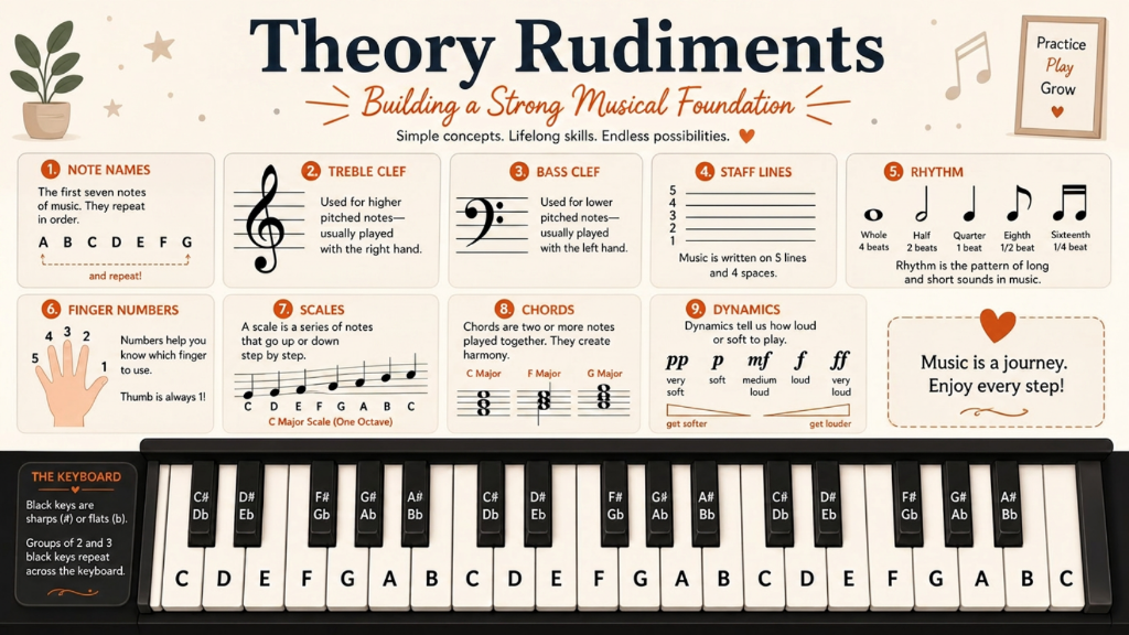 Piano Fundamentals & Theory Rudiments
