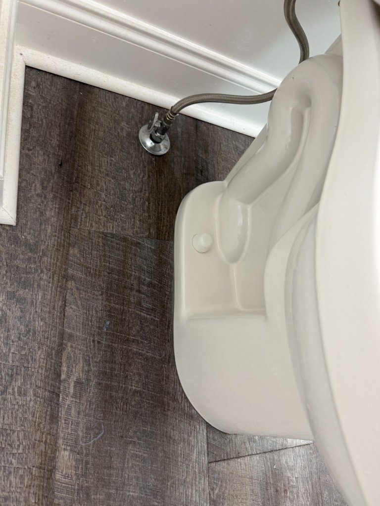 Detail-Cleaned Toilet Base