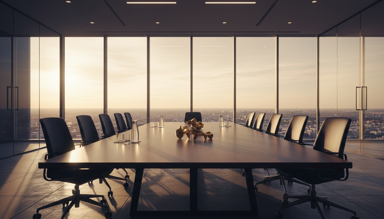 Modern executive boardroom