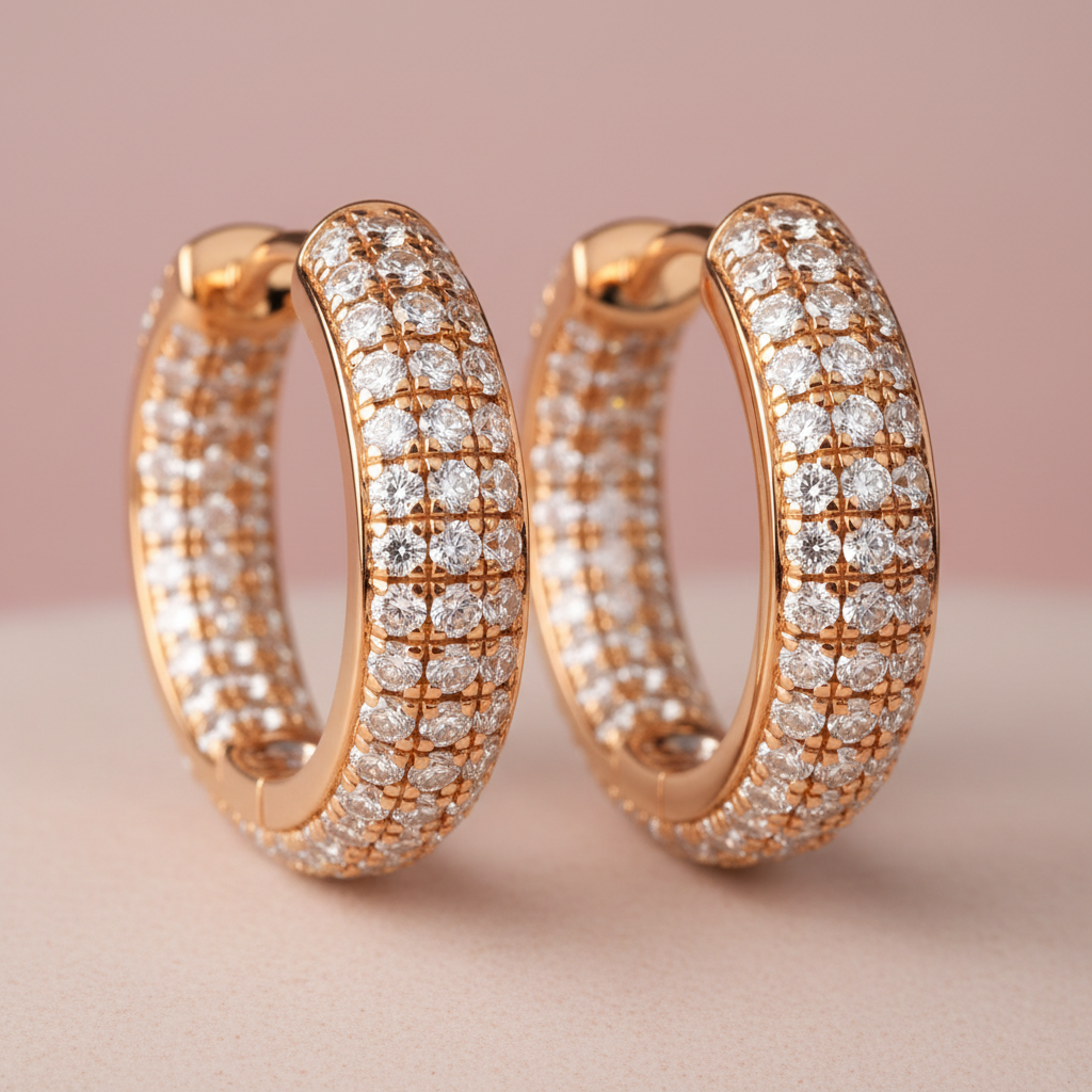 Diamond Pavé Hoops