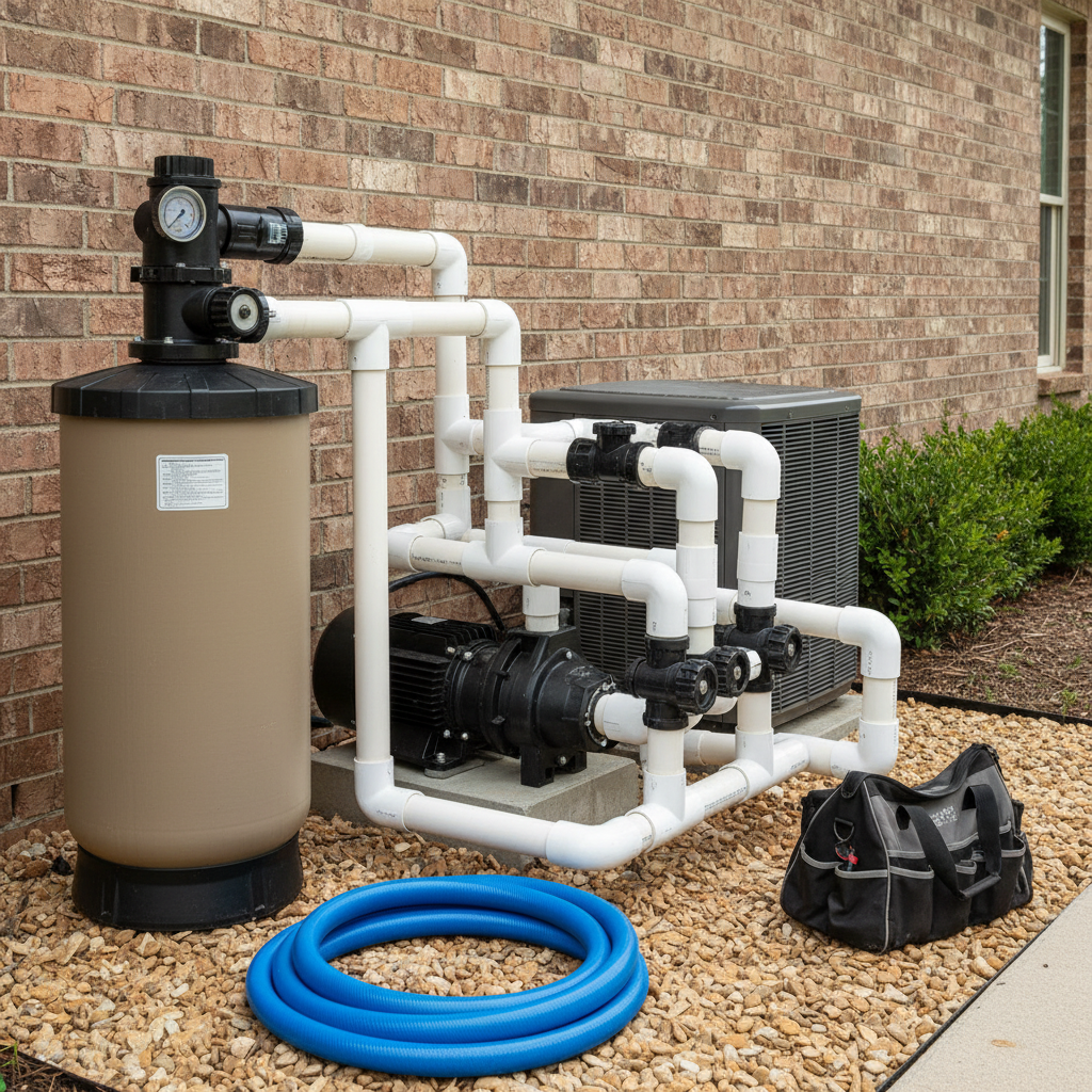 Pool equipment pump and filter service