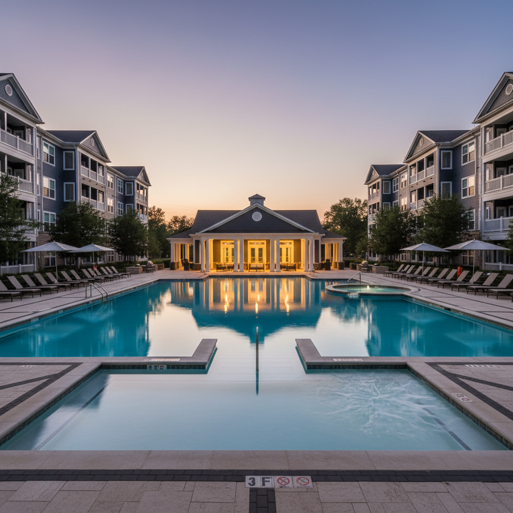 Community HOA neighborhood swimming pool