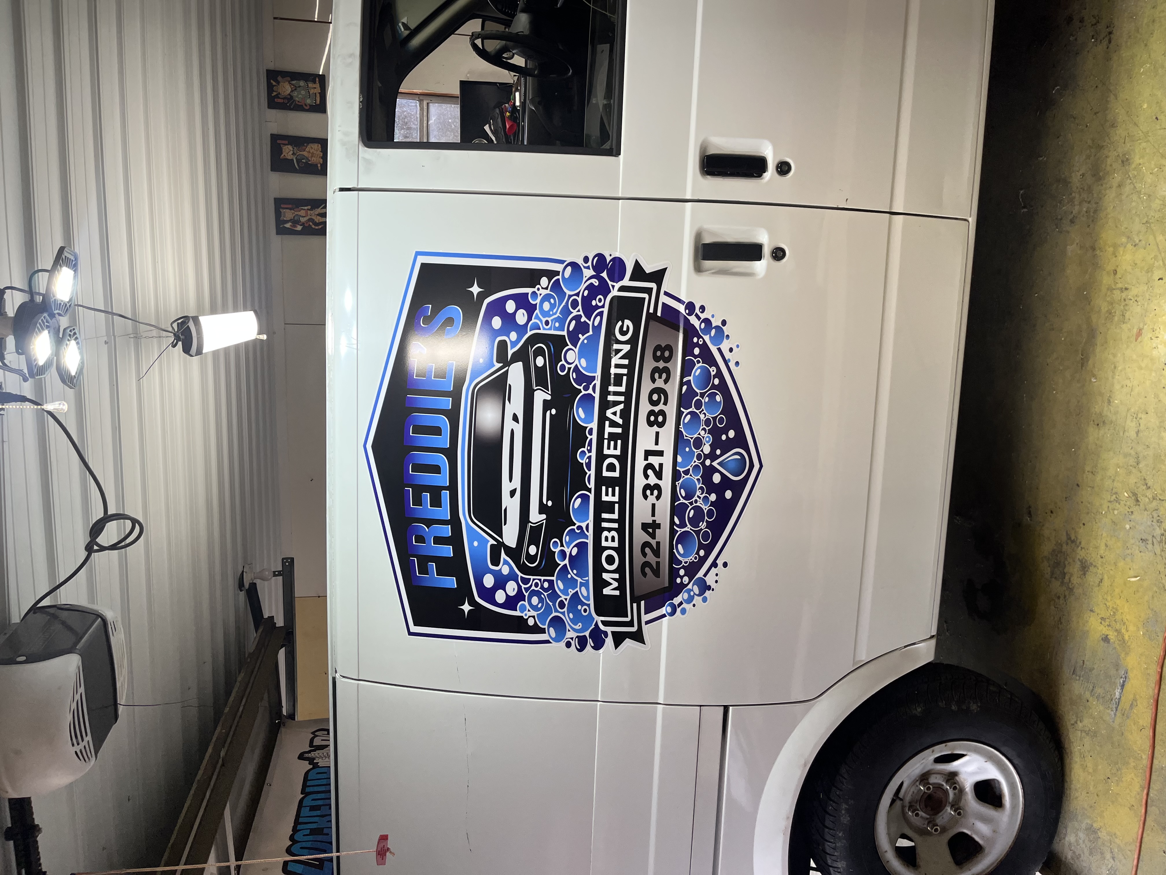 Freddie's Mobile Detailing van with new branding