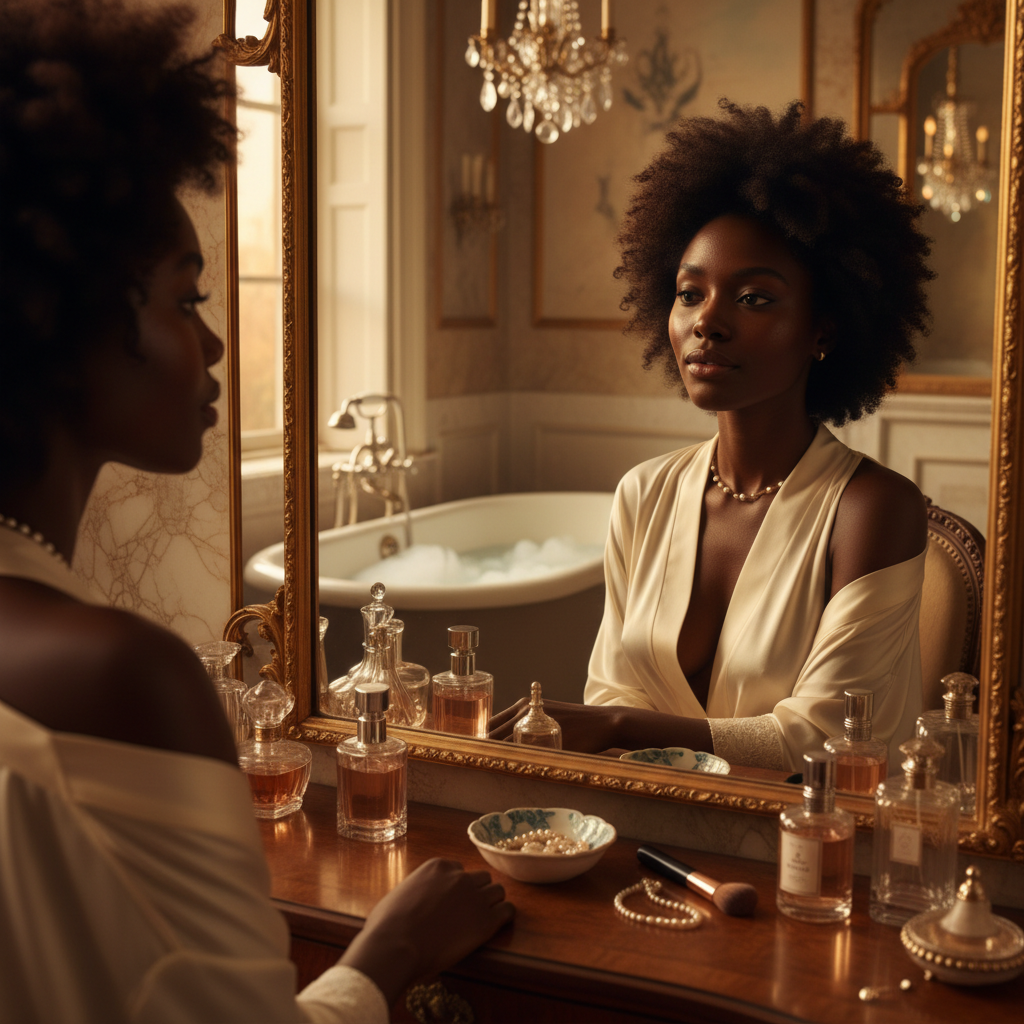The Difference Between Beauty and Validation — Black woman, luxury hair editorial