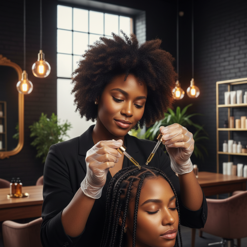 Healthy Hair Begins At The Scalp — Black woman, luxury hair editorial