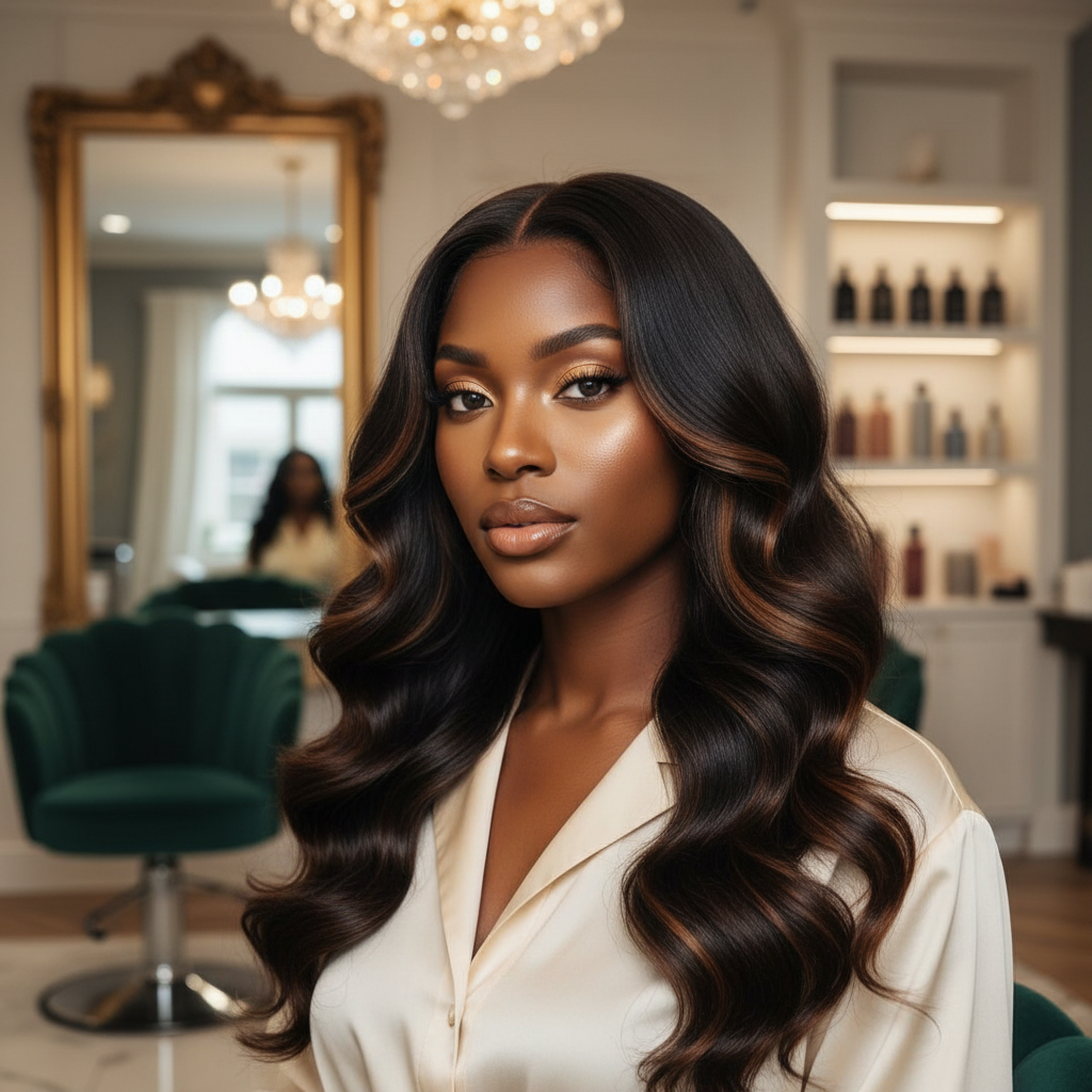 Raw Hair vs. Processed Hair: What Longevity Actually Looks Like — Black woman, luxury hair, editorial quality