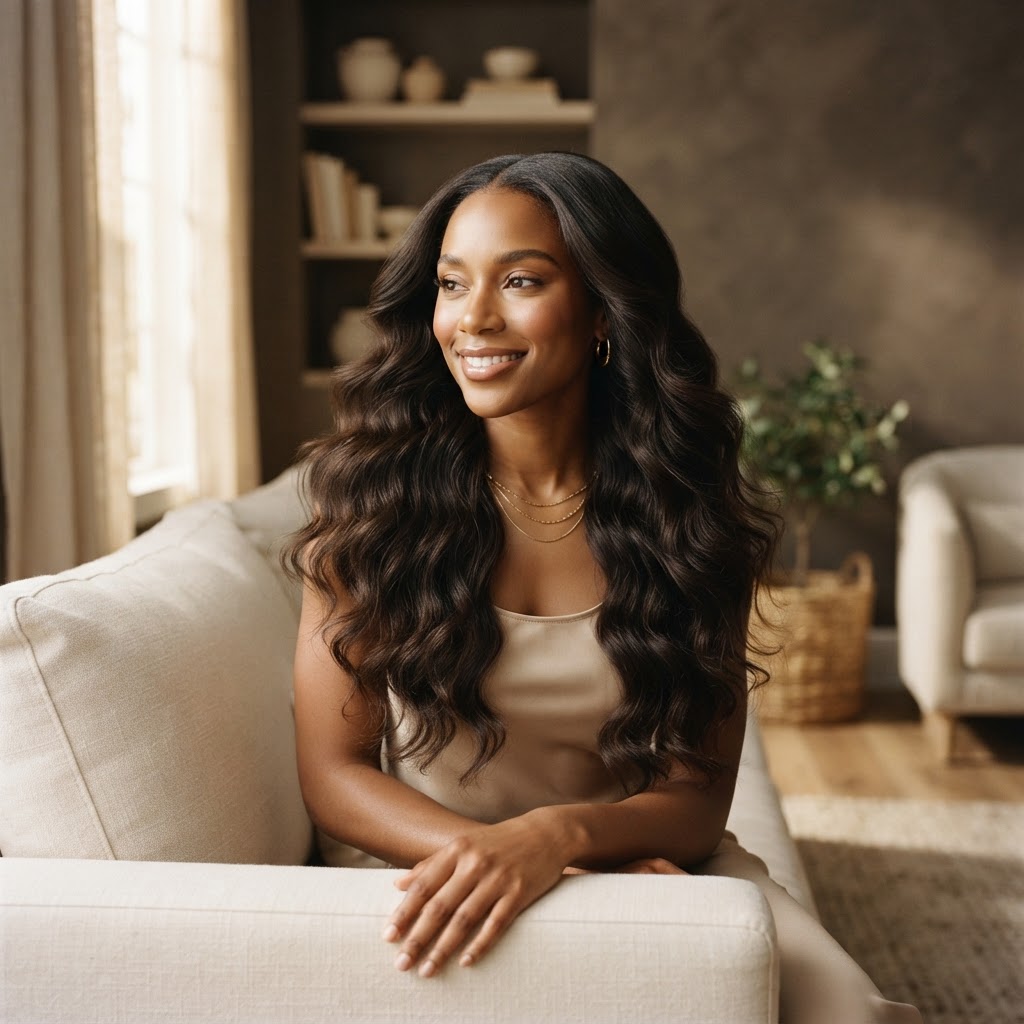 The Art of Hair Longevity — Black woman, luxury hair editorial