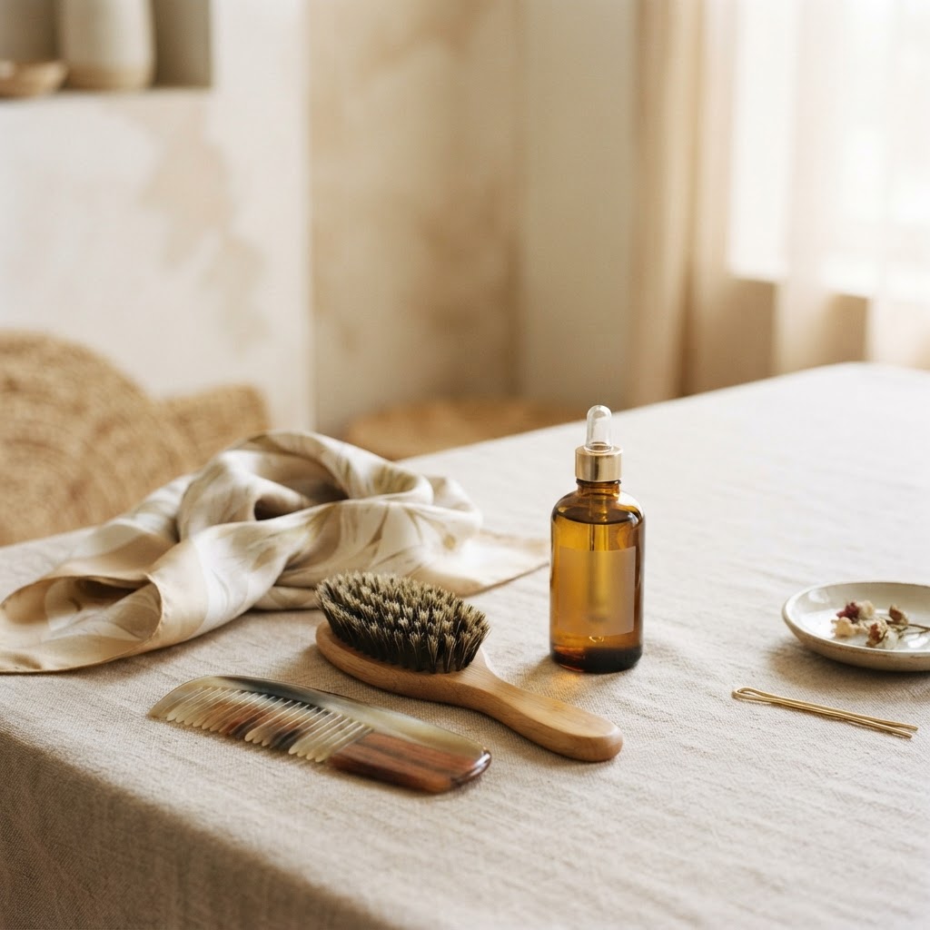 Luxury Rituals — Black woman, luxury hair, editorial