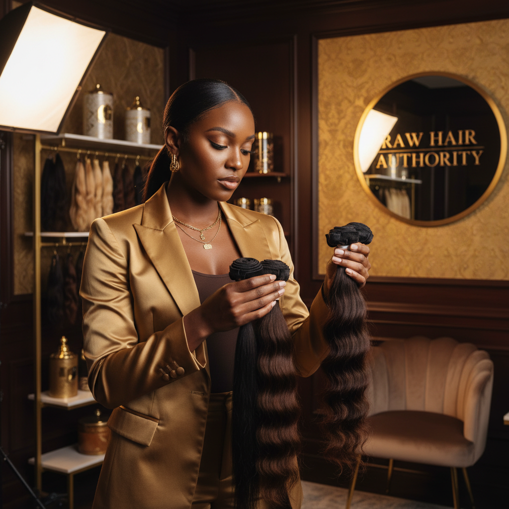 What Raw Hair Actually Means — Black woman, luxury hair, editorial quality
