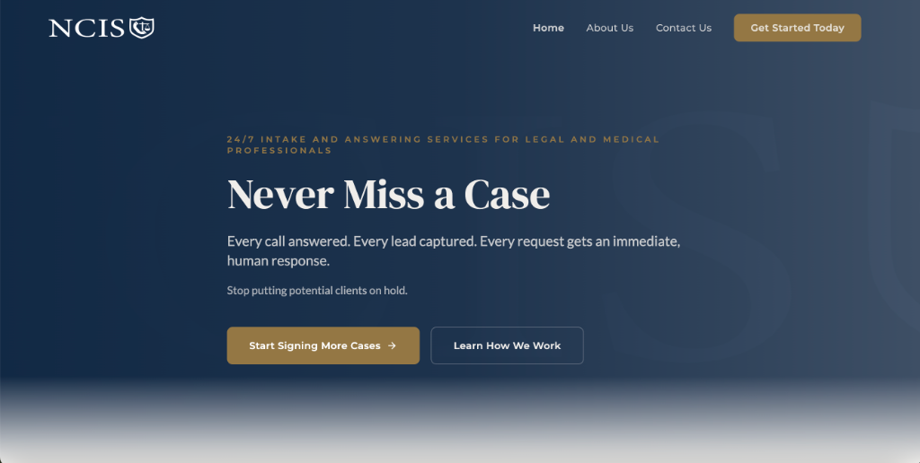 National Call Intake Specialists website