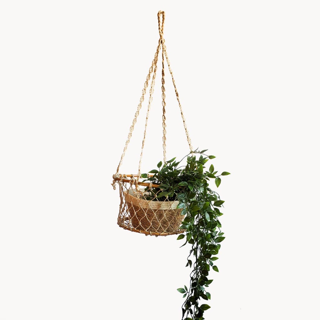 One-Tier Macramé Hanging Basket