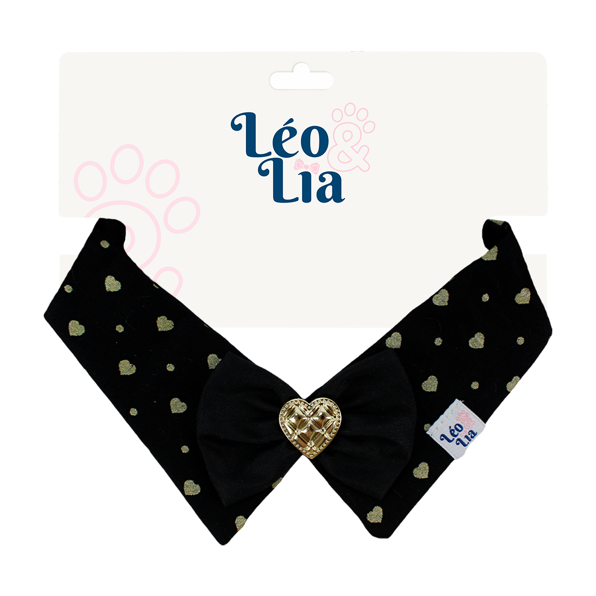 Gola Ponta Coração Preto