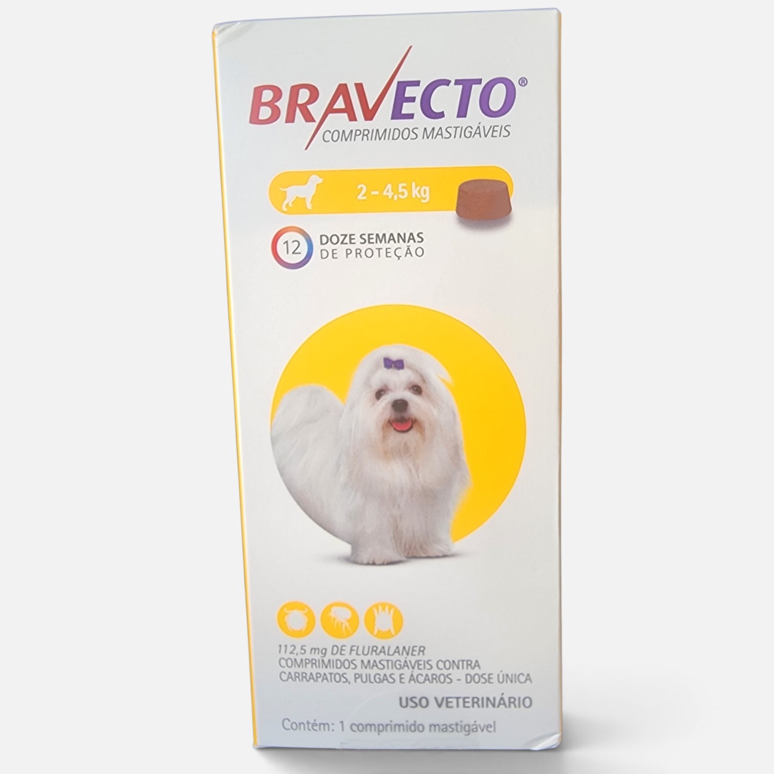 Bravecto Comprimido Mastigável 2-4,5 kg (112,5 mg)