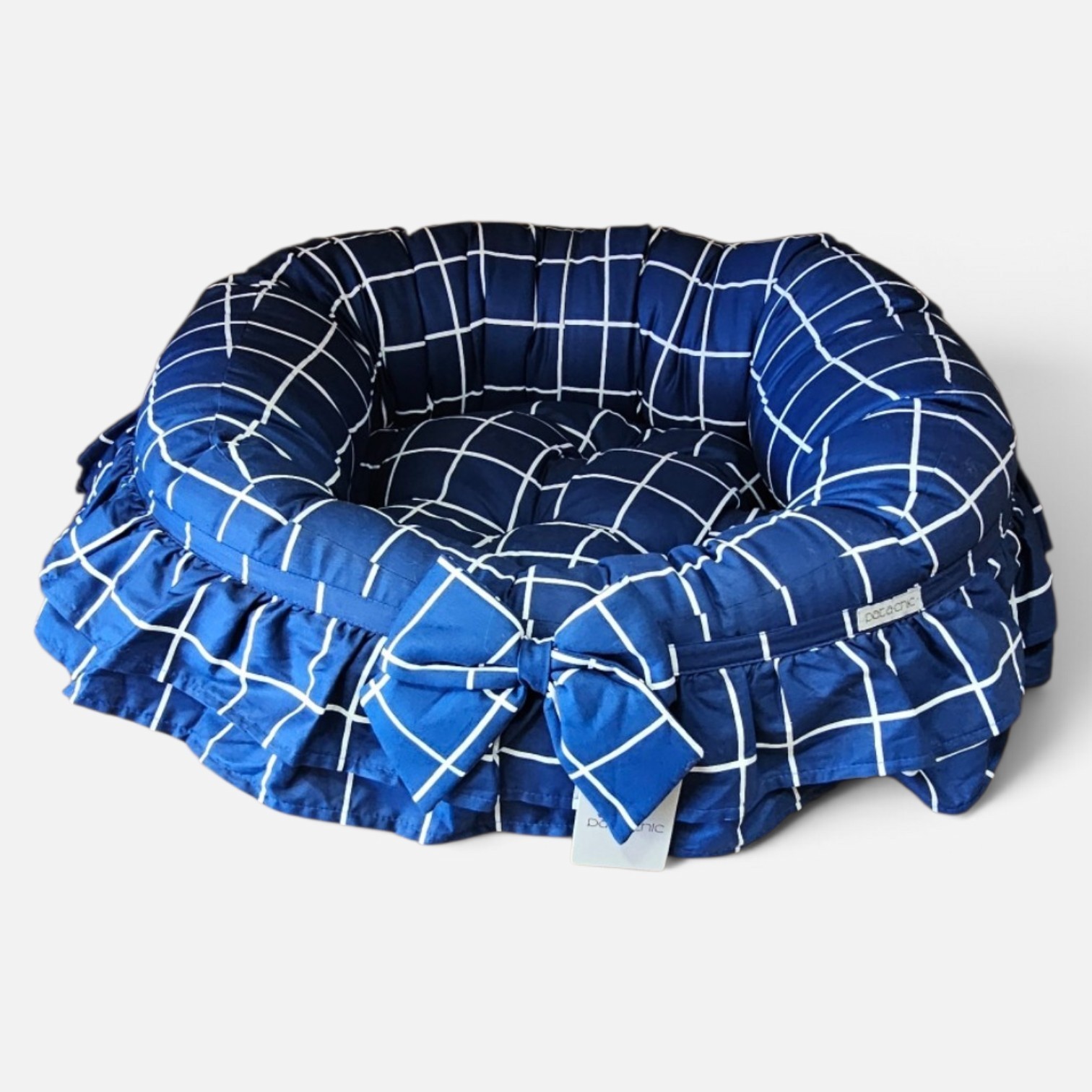 Cama Fancy Pata Chic Grid Marinho
