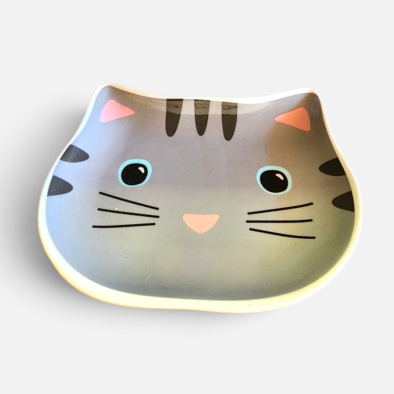 Comedouro Cerâmica Gatinho Bege