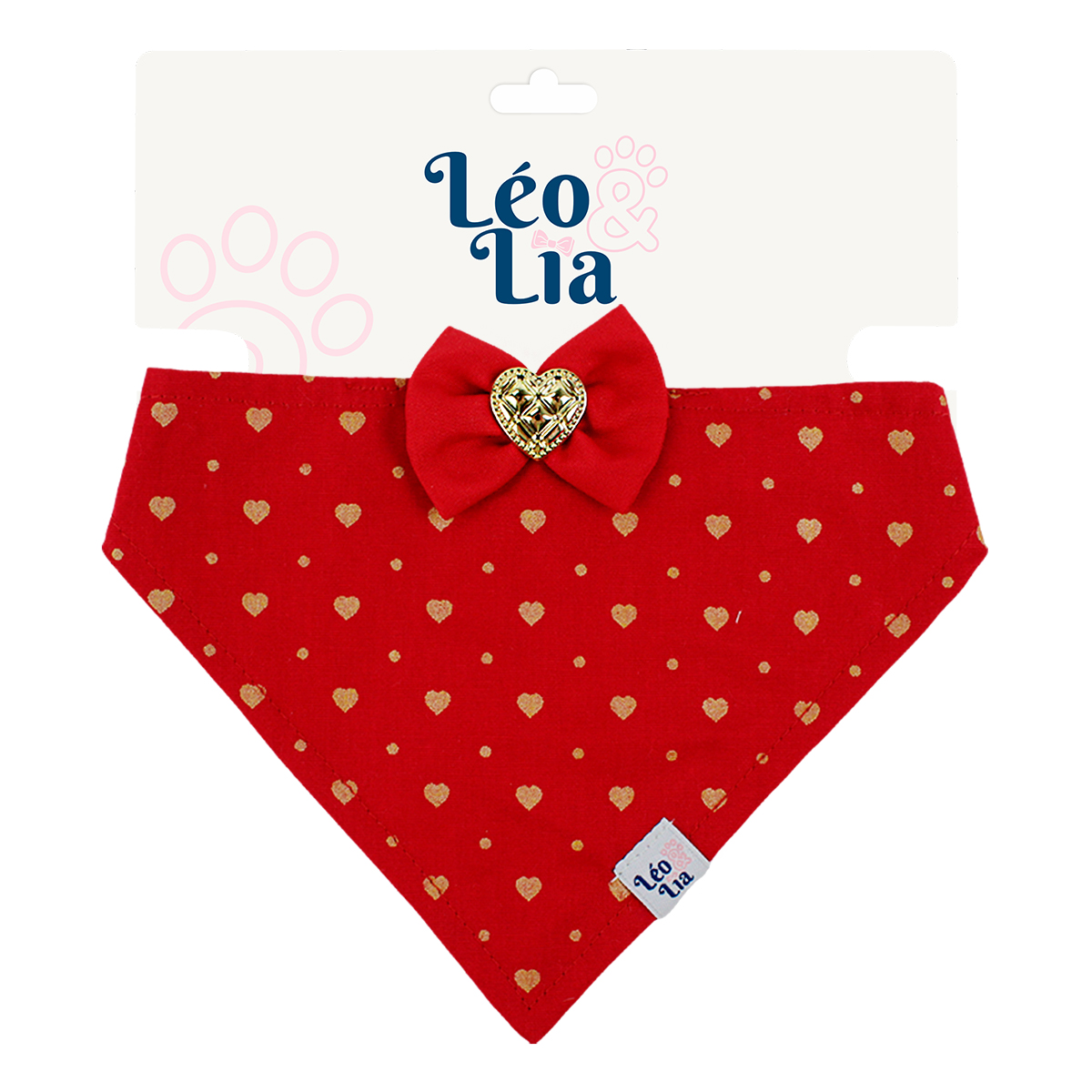Bandana Coração Vermelho