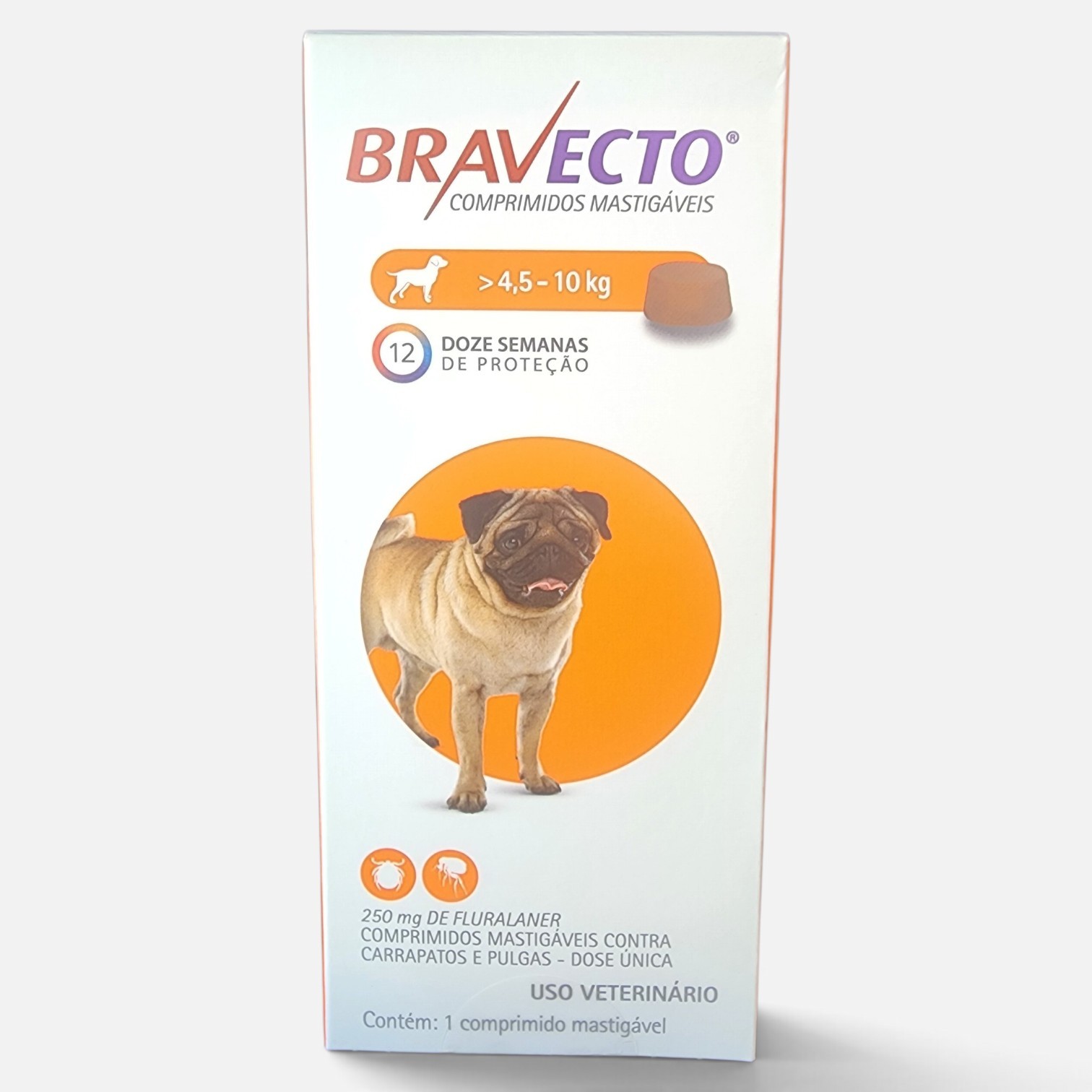 Bravecto Comprimido Mastigável 4,5-10 kg (250 mg)