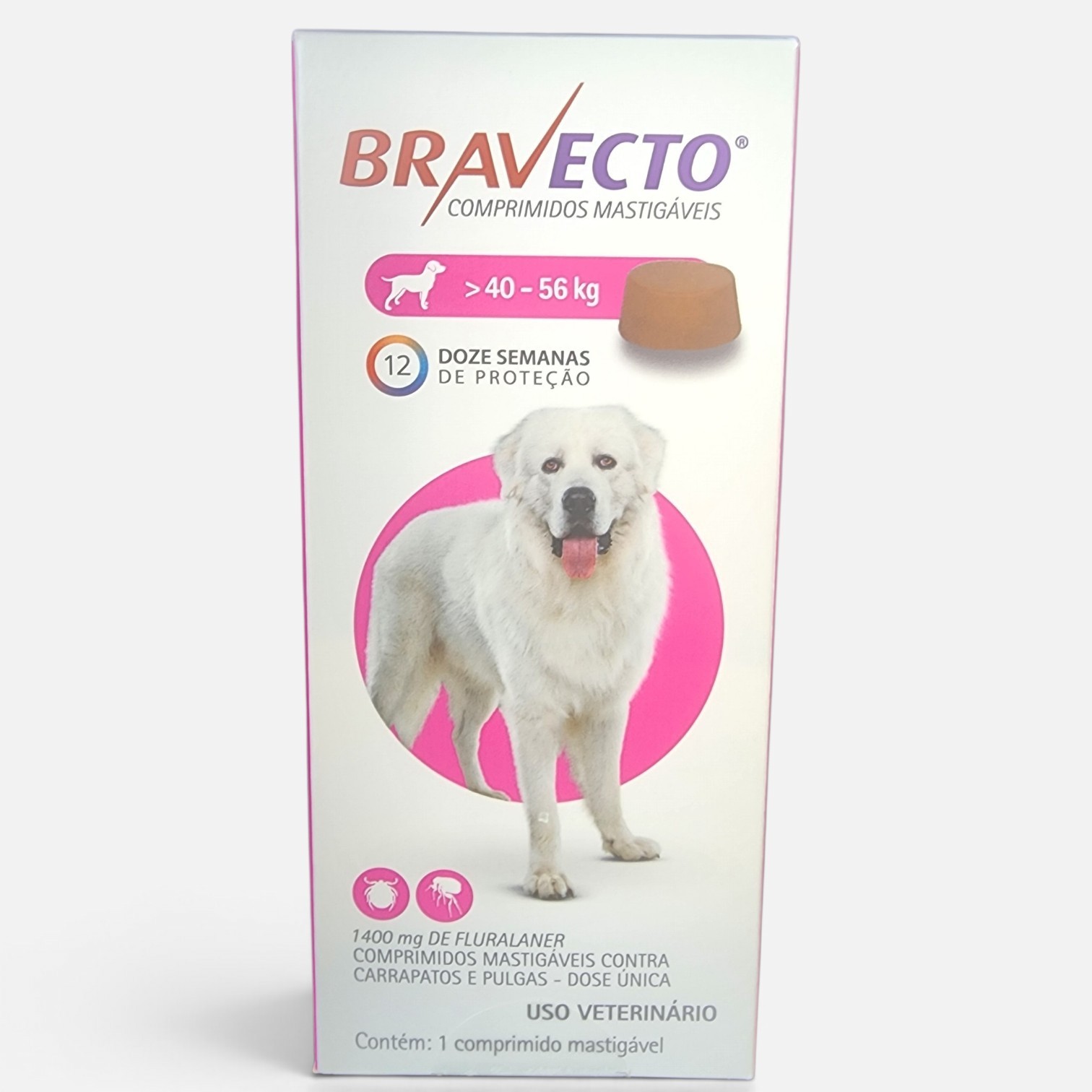 Bravecto Comprimido Mastigável 40-56 kg (1400 mg)