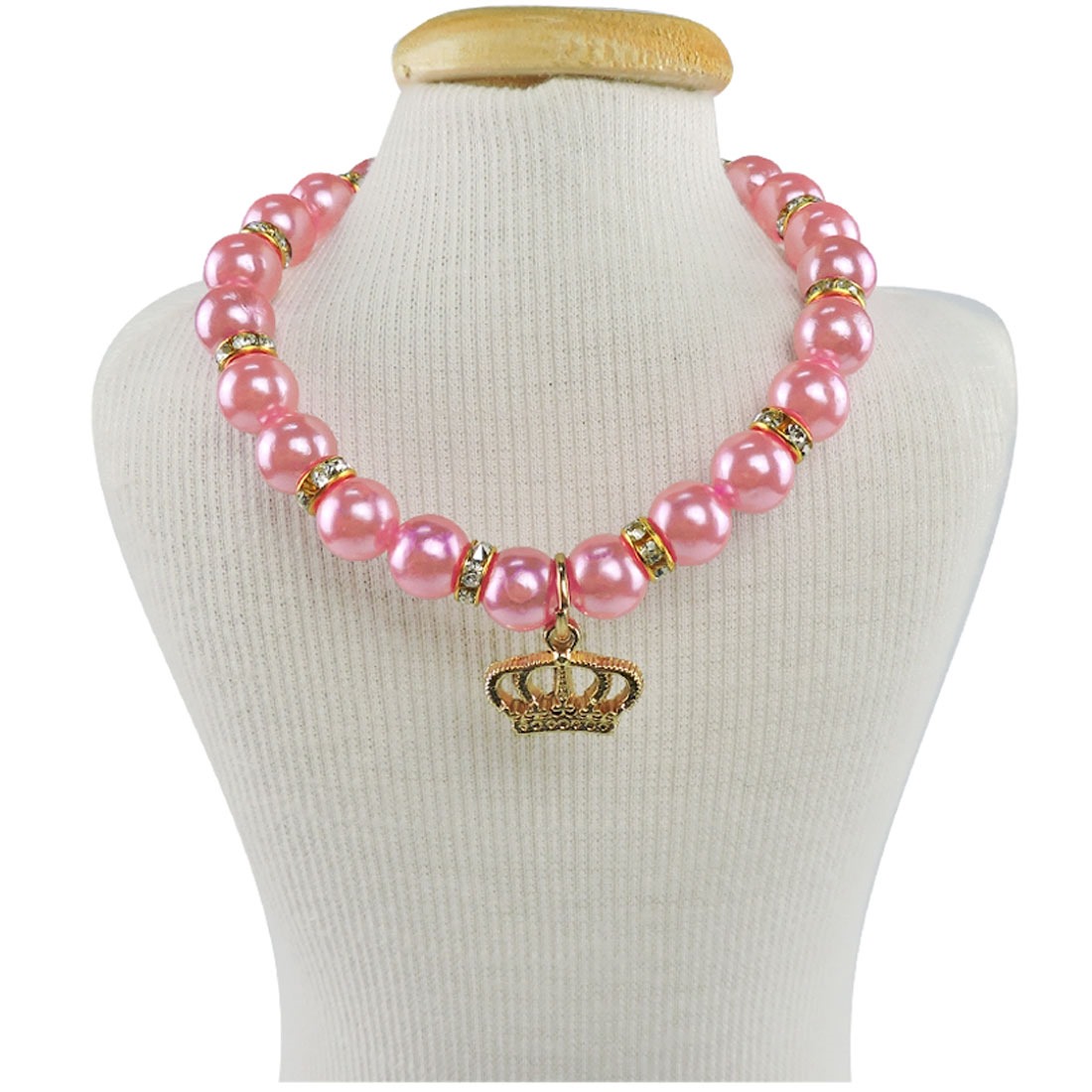 Colar Pérolas Rosa Bebê - G/P