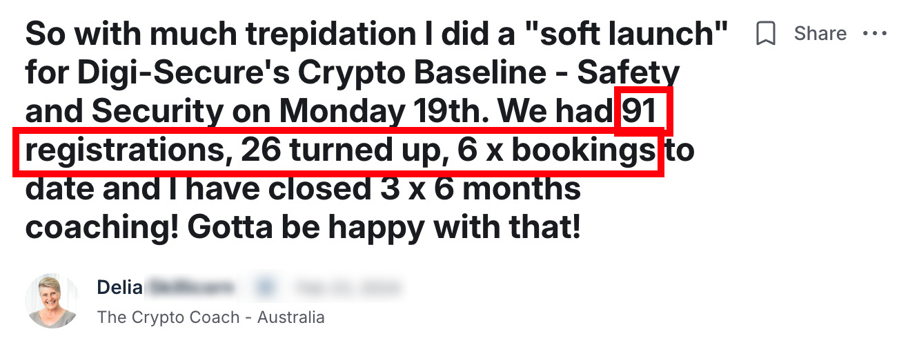 Delia — booked calls result