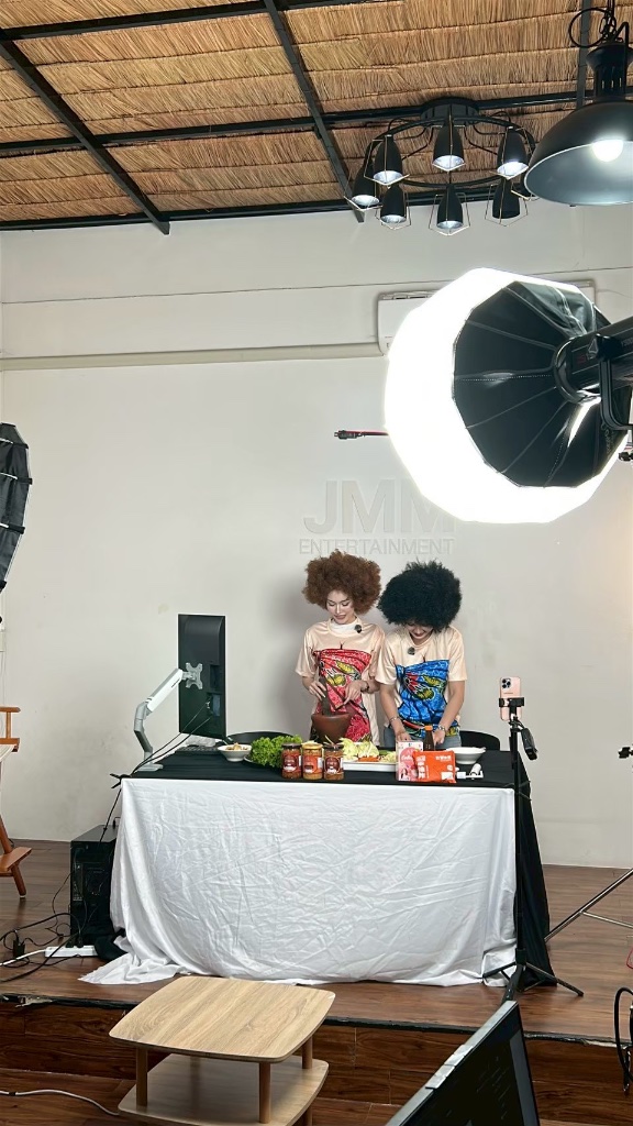 Live commerce shoot — talent presentation