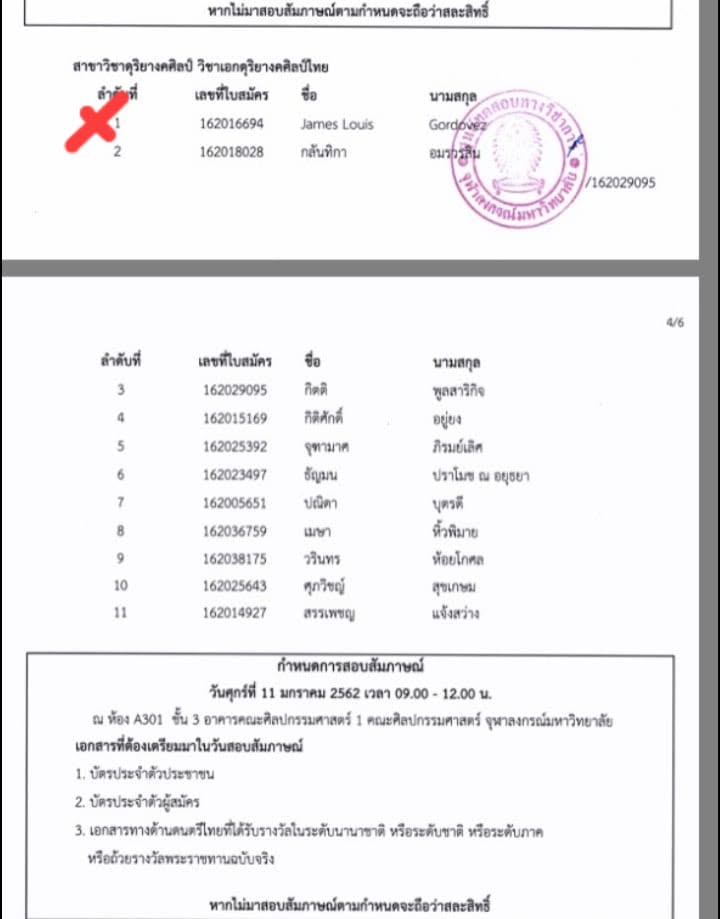 เอกสารรับสมัคร จุฬาลงกรณ์มหาวิทยาลัย