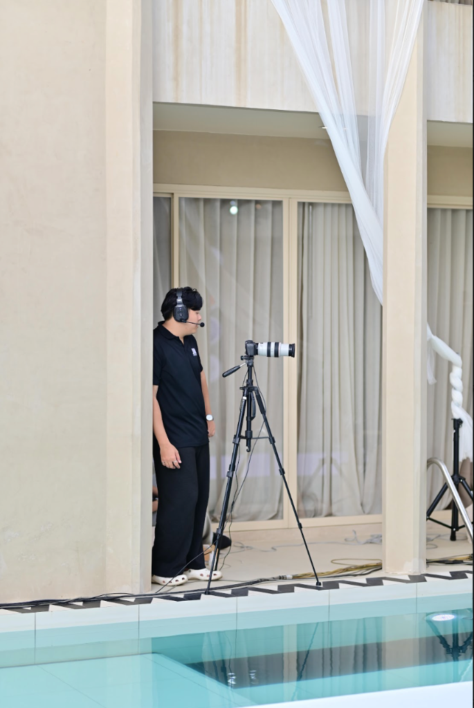 Director coordinating multi-angle shoot