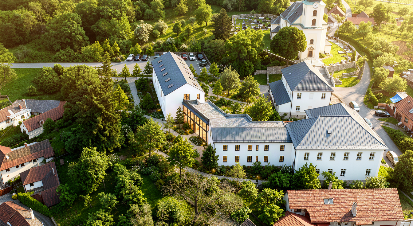 Dům s pečovatelskou službou Osvětimany — Aerial VII