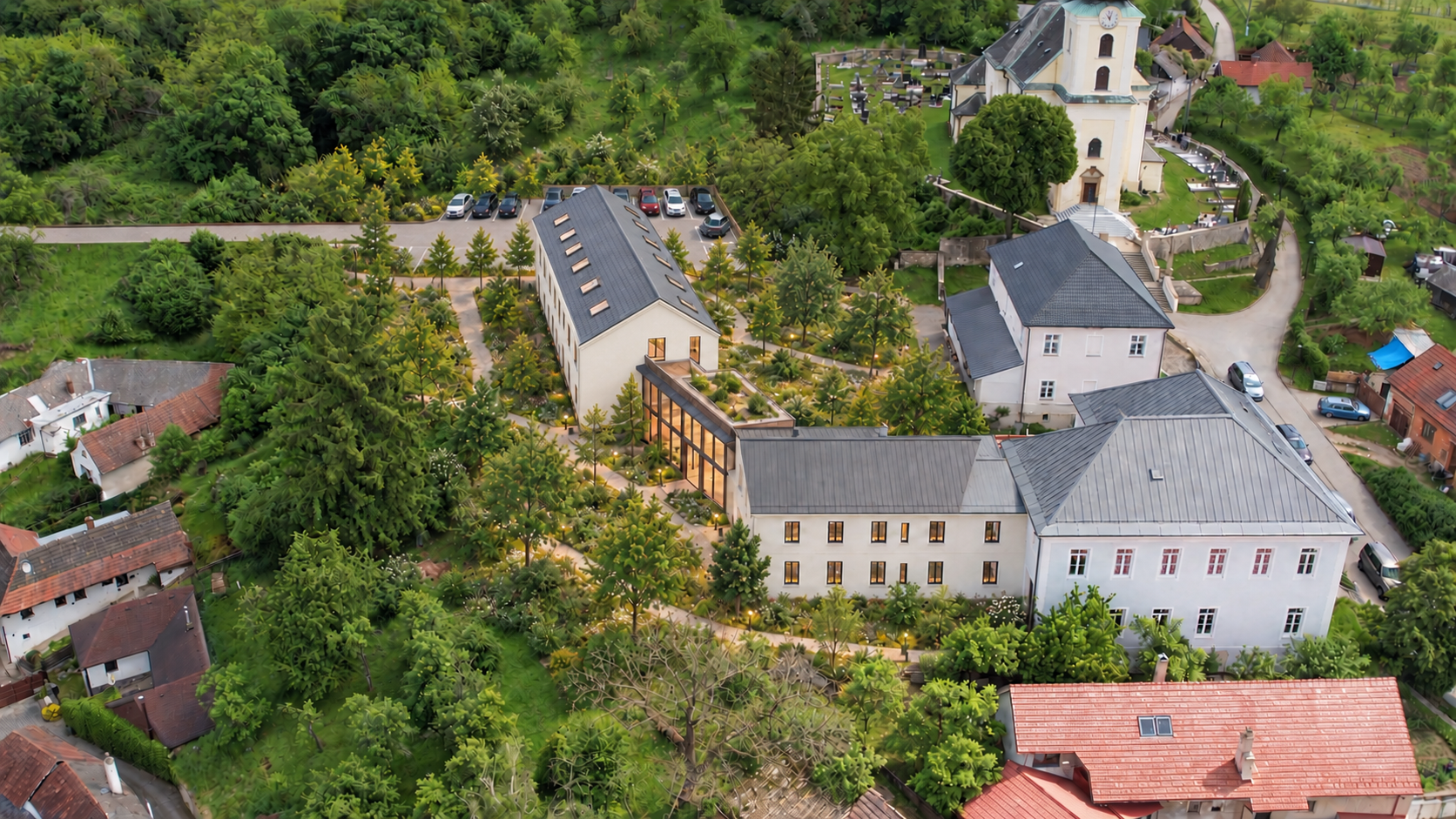 Dům s pečovatelskou službou Osvětimany — Aerial VI