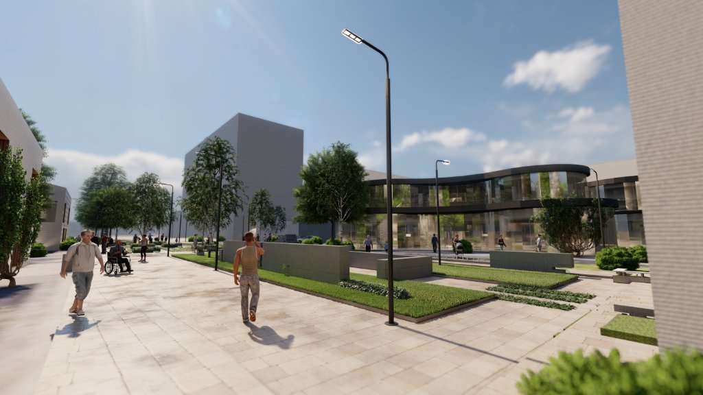 FN Plzeň Bory — Courtyard Perspective II
