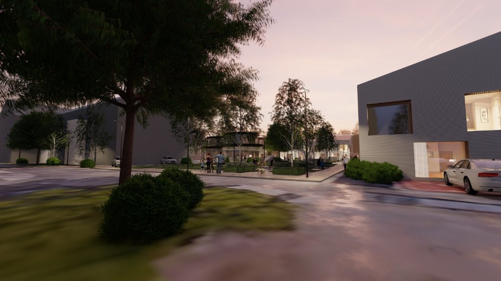 FN Plzeň Bory — Courtyard Aerial Sketch